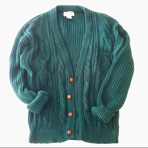 Vintage Sweaters - Vintage Cable Knit “Grandpa Cardigan”